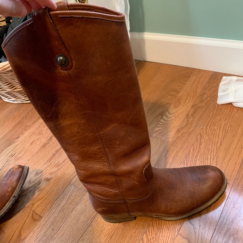Frye Melissa Button Lug Tall Boots